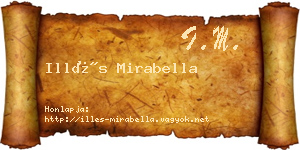 Illés Mirabella névjegykártya